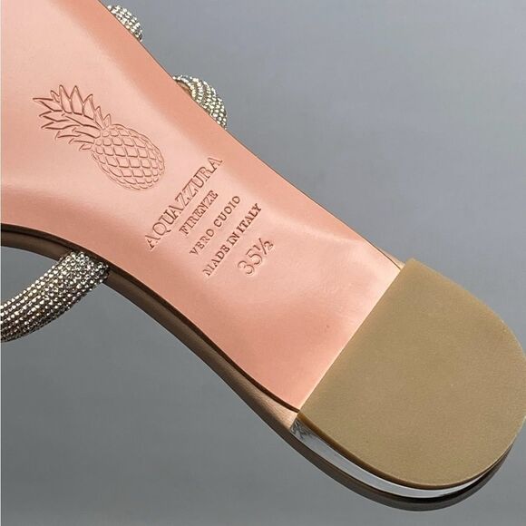 Aquazzura Moondust Crystal-Embellished Sandals size 35.5 - Picture 16 of 16